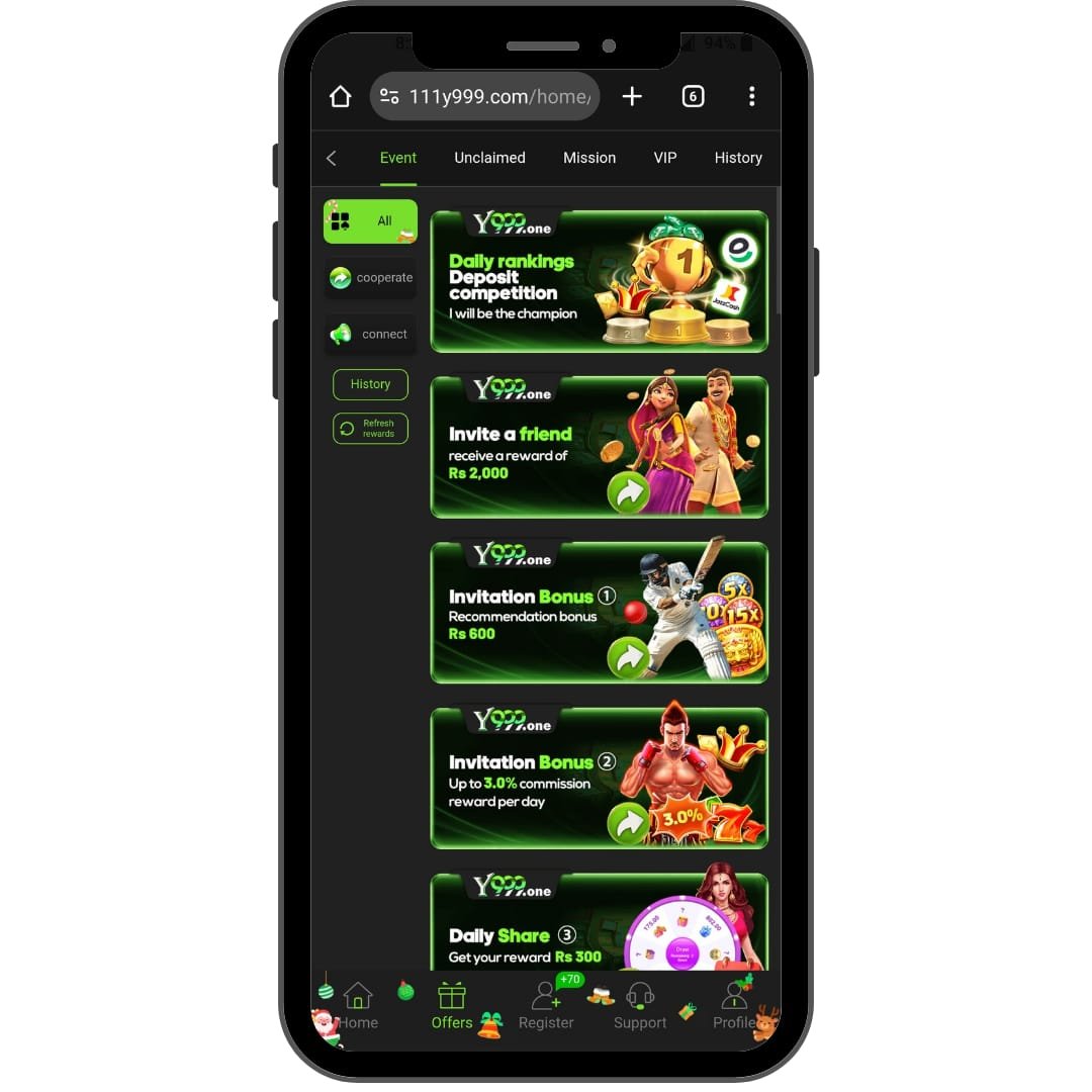 Y999 Game Offers and Bounes 